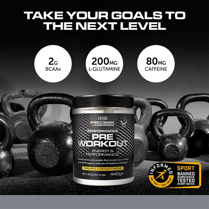 Pre-Workout Συμπλήρωμα Απόδοσης με Γεύση Ανανά & Πορτοκάλι 440g